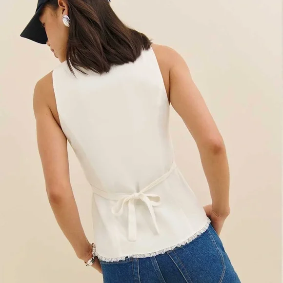 Reformation Skylar Top Gossamer - Picture 2 of 7